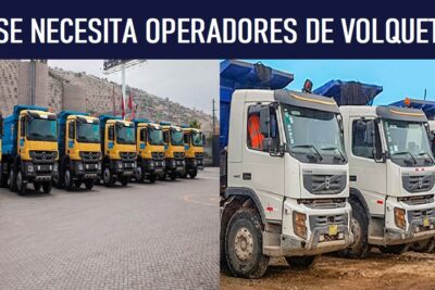 SE NECESITA OPERADORES DE VOLQUETE