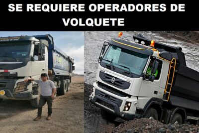 SE REQUIERE OPERADORES DE VOLQUETE