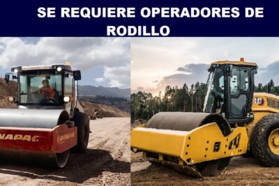 SE REQUIERE OPERADORES DE RODILLO