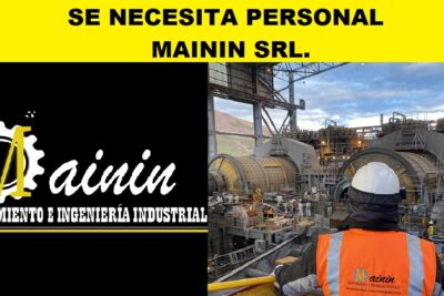 SE NECESITA PERSONAL PARA MAININ SRL.