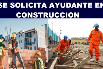 SE SOLICITA AYUDANTE EN CONSTRUCCION