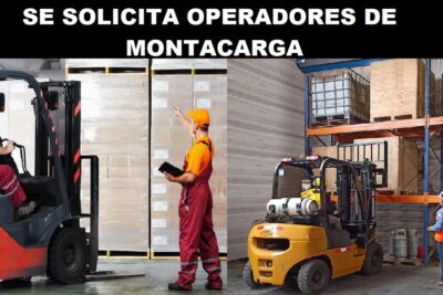 SE SOLICITA OPERADORES DE MONTACARGA