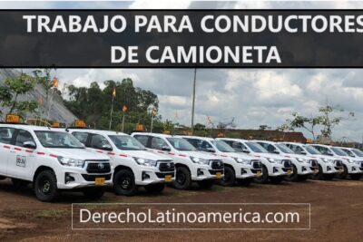 TRABAJO PARA CONDUCTORES DE CAMIONETA