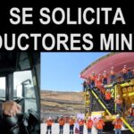 Se busca conductores para el sector minera