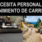 Oferta laboral para mantenimiento de carreteras