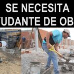 Oferta de empleo para ayudante de obra