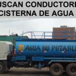 SE BUSCAN CONDUCTORES DE CISTERNA DE AGUA