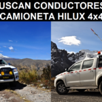SE BUSCA CONDUCTORES DE CAMIONETA HILUX 4x4