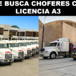 SE BUSCA CHOFERES CON LICENCIA A3