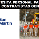 SE NECESITA PERSONAL PARA SAN MARTIN CONTRATISTAS GENERALES S.A.