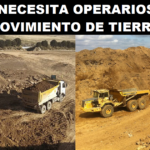 SE NECESITA OPERARIOS DE MOVIMIENTO DE TIERRAS