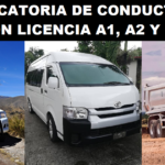 CONVOCATORIA DE CONDUCTORES CON LICENCIA A1, A2 Y A3