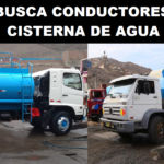 SE BUSCA CONDUCTORES DE CISTERNA DE AGUA