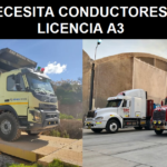 SE NECESITA CONDUCTORES CON LICENCIA A3