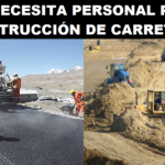 SE NECESITA PERSONAL PARA CONSTRUCCIÓN DE CARRETERAS