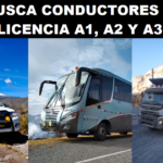 SE BUSCA CONDUCTORES CON LICENCIA A1, A2 Y A3