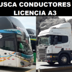 SE BUSCA CONDUCTORES CON LICENCIA A3B