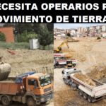 SE NECESITA OPERARIOS PARA MOVIMIENTO DE TIERRAS