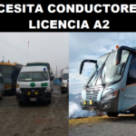 SE NECESITA CONDUCTORES CON LICENCIA A2
