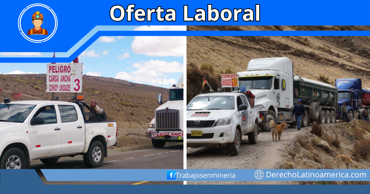choferes para convoy minero
