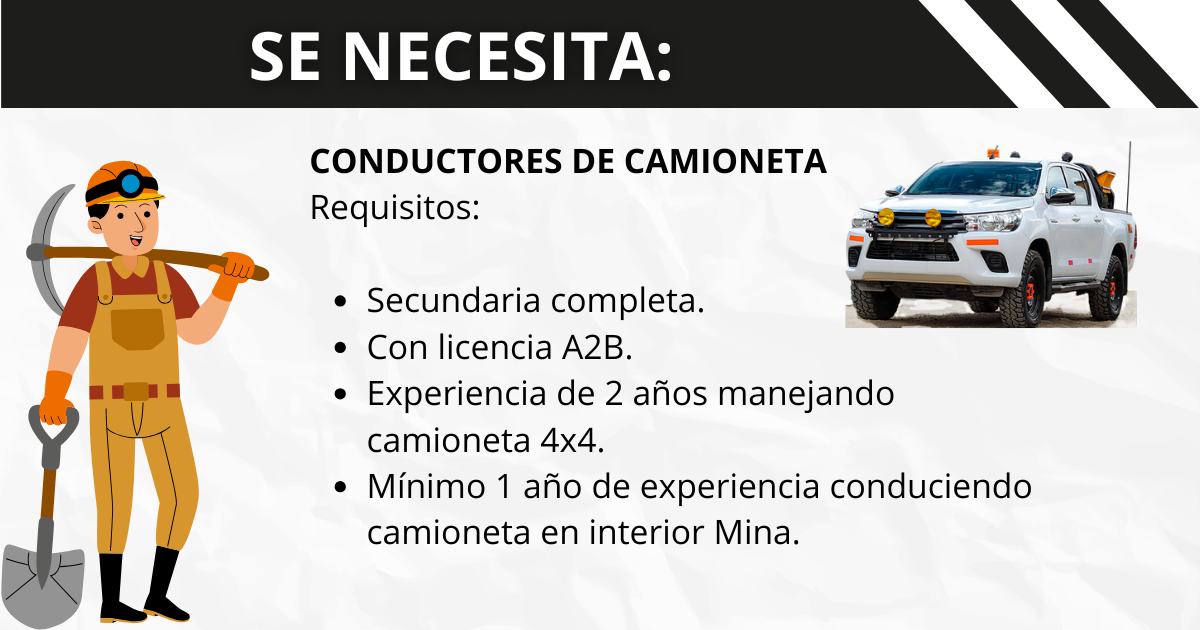 CONDUCTORES DE CAMIONETA