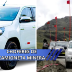 choferes de camioneta minera