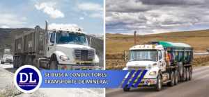 Se busca Conductores transporte de mineral