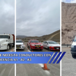 Se necesita conductores con licencia A1 - A2 - A3