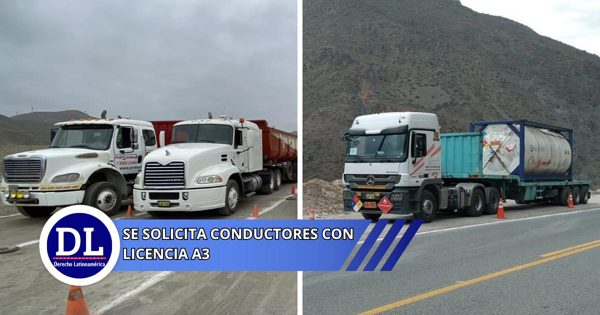 Se solicita Conductores con licencia A3