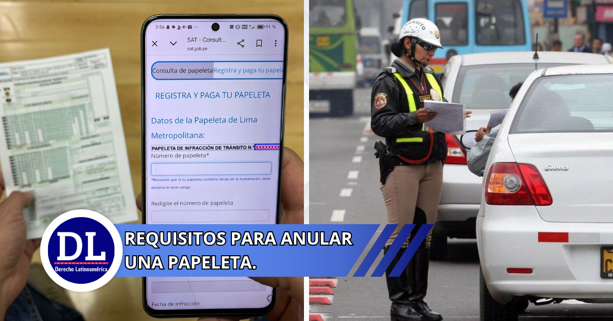 requisitos para anular una papeleta