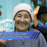 Presidenta Keiko Fujimori anuncia duplicar Pensión 65