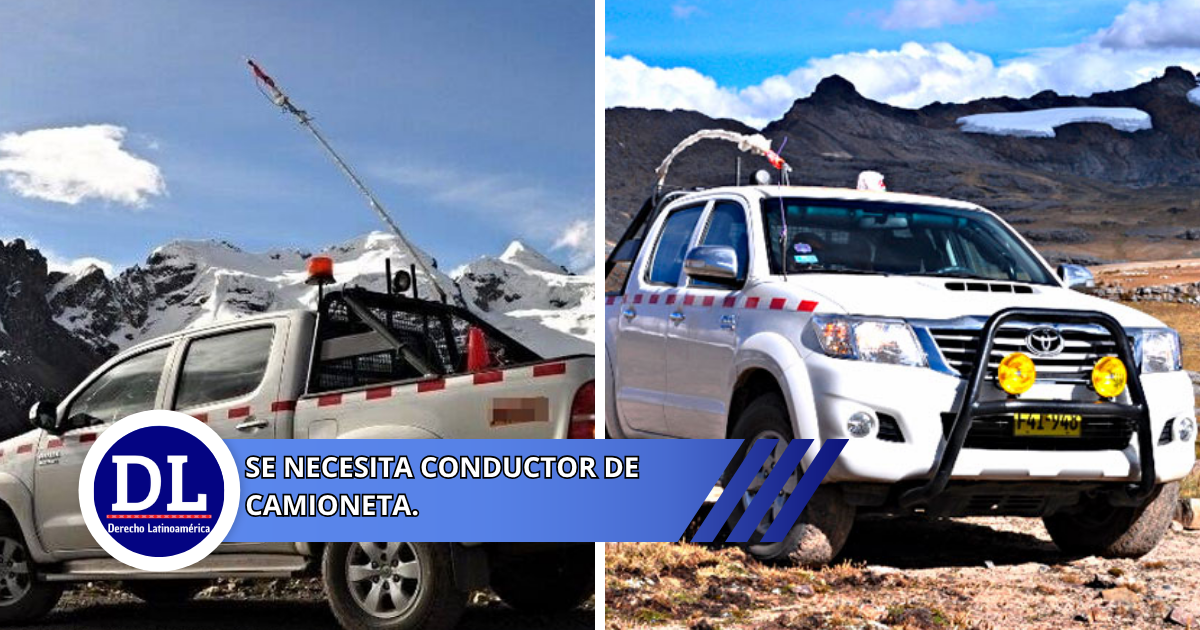 SE NECESITA CONDUCTOR DE CAMIONETA