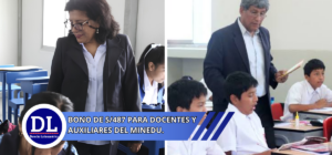 bono para docentes y auxiliares del Minedu