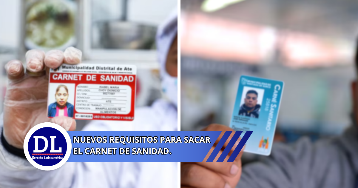 requisitos para sacar el Carnet de Sanidad