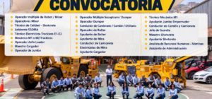 BJ Contratistas Mineros busca operadores, conductores, técnicos y ayudante
