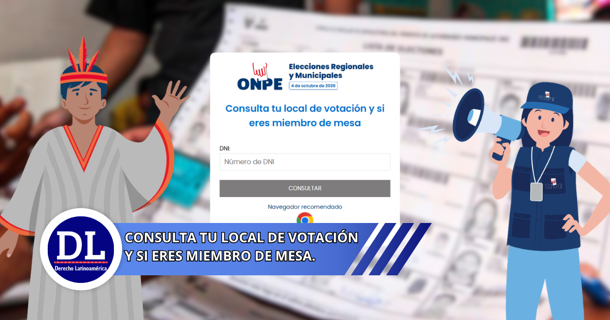 Consulta tu local de votación y si eres miembro de mesa