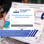 Consulta tu local de votación, miembros de mesa y si aún se puede cambiar local de votación