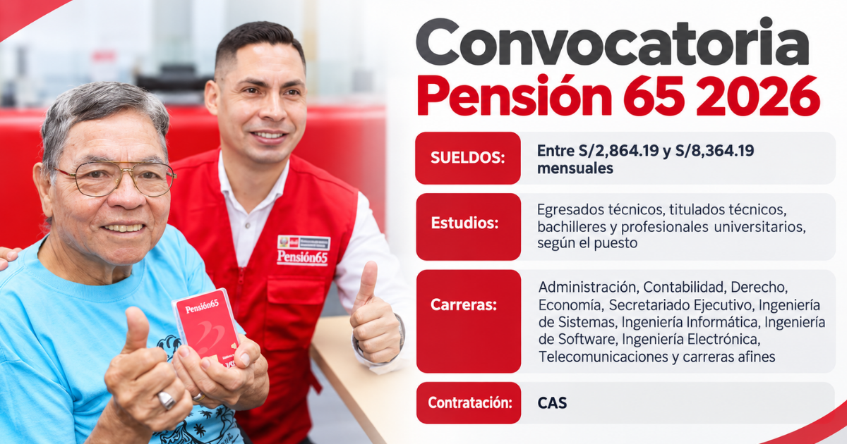 Convocatoria Pensión 65 2026