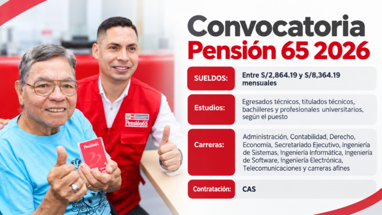 Convocatoria Pensión 65 2026