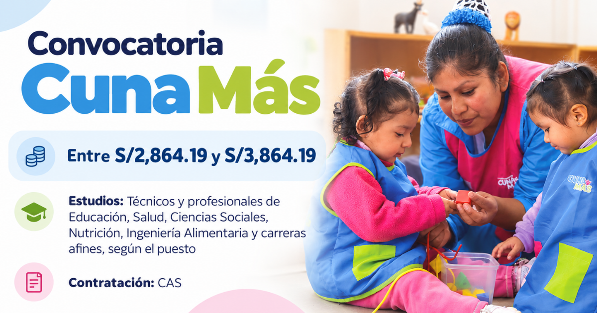 Cuna Más abre convocatoria