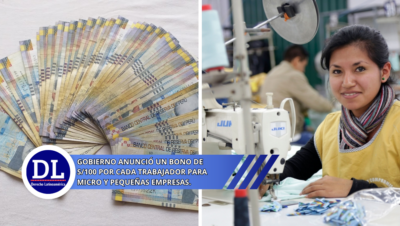 Gobierno anunció un bono de S/100 por cada trabajador para micro y pequeñas empresas