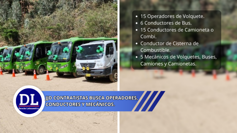 JJD Contratistas busca operadores, conductores y mecánicos