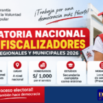 JNE requiere 23,020 fiscalizadores