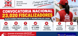 JNE requiere 23,020 fiscalizadores