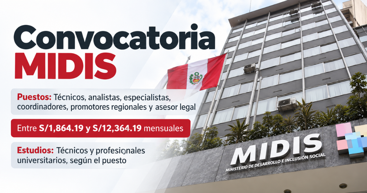 MIDIS abre convocatoria CAS