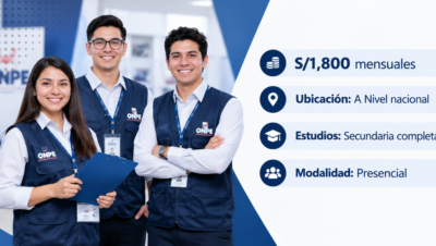 ONPE requiere 2,500 Operadores de la Línea de Recepción
