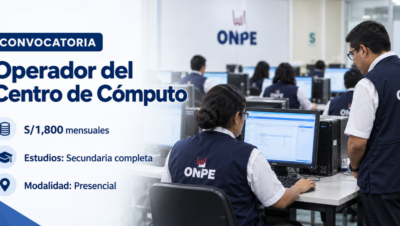 ONPE requiere Operadores del Centro de Cómputo