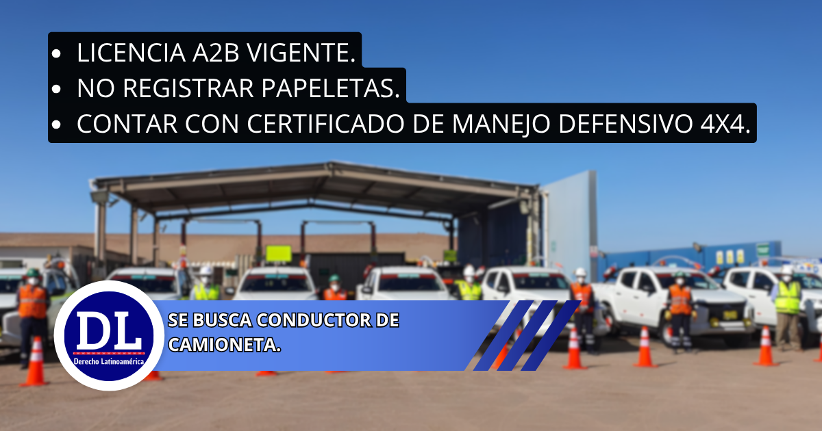 SE BUSCA Conductor de Camioneta