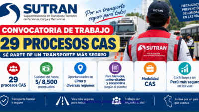 SUTRAN abre nueva convocatoria
