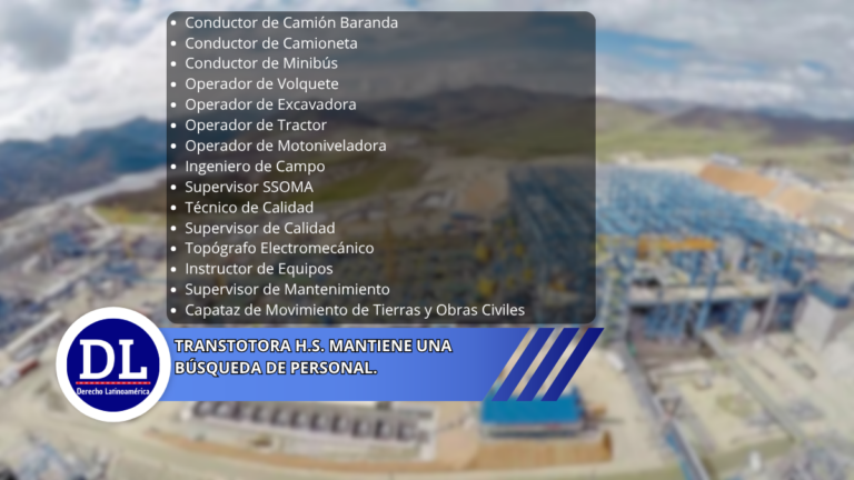 Transtotora busca conductores, operadores y profesionales